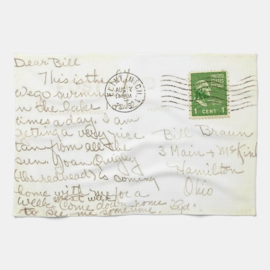 Serviette de cuisine pour carte postale (Horizontal)