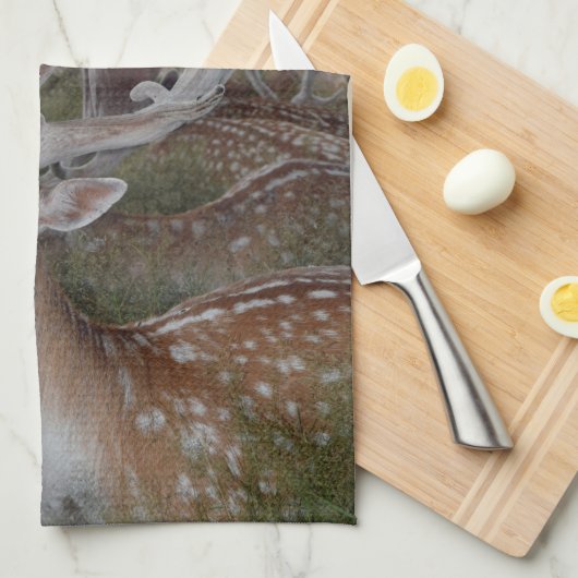 Serviette de cuisine pour cerfs (Quart Plié)