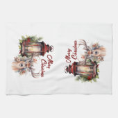 Serviette de cuisine pour cerfs et lanternes de No (Horizontal)