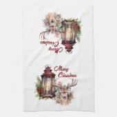 Serviette de cuisine pour cerfs et lanternes de No (Vertical)