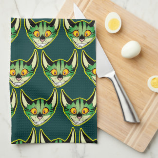 Serviette de cuisine pour chat de cartons fluoresc