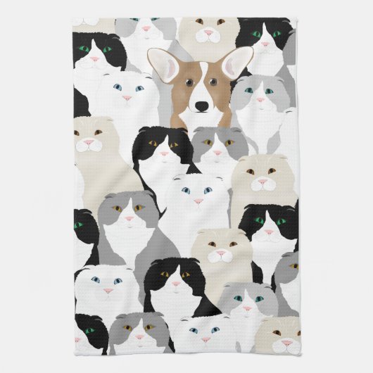 Serviette de cuisine pour chats et chiens (Vertical)