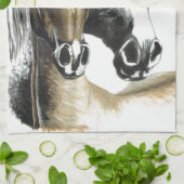 serviette de cuisine pour cheval et poulain (Plié)