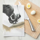 serviette de cuisine pour cheval et poulain (Quart Plié)