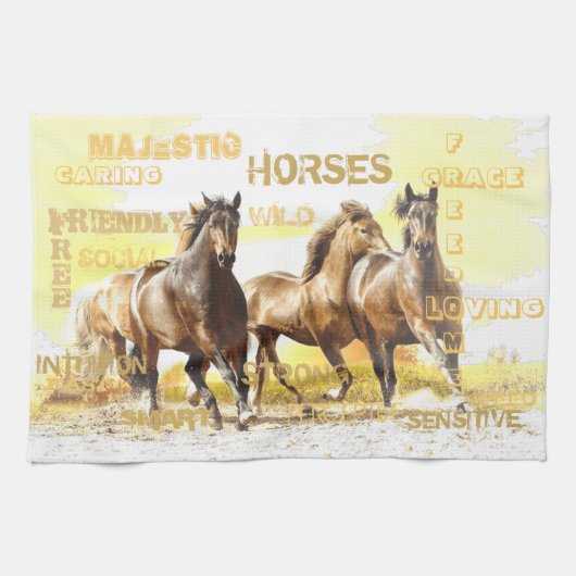 Serviette de cuisine pour chevaux Majestic (Horizontal)