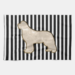 serviette de cuisine pour chien de Terre-Neuve