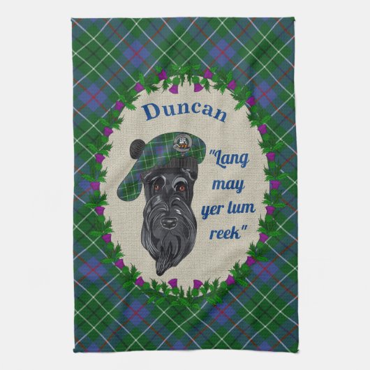 Serviette de cuisine pour chien Duncan Scottie (Vertical)
