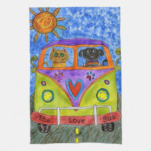 Serviette de cuisine pour chien et chat mignonne e