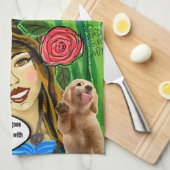 Serviette de cuisine pour chiens de serviettes (Quart Plié)