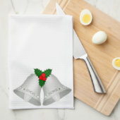 Serviette de cuisine pour cloches en argent (Quart Plié)