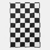 Serviette de cuisine pour échecs noir et blanc (Vertical)