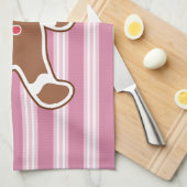 Serviette de cuisine pour garçon en pain d'épice r (Quart Plié)