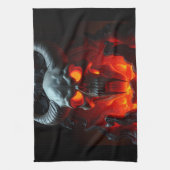 Serviette de cuisine pour Halloween Trône de crâne (Vertical)