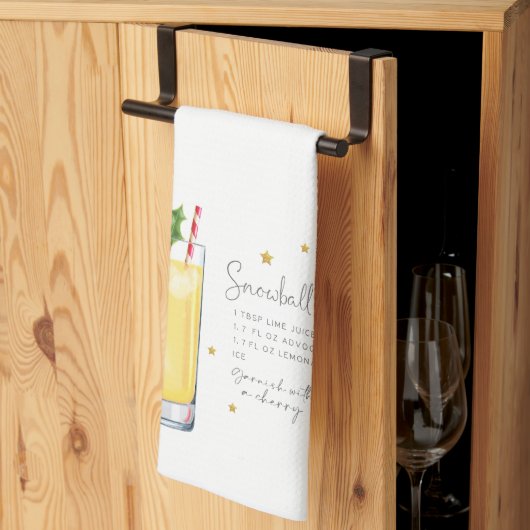 Serviette de cuisine pour la recette de cocktail d (Pliage en tiers)