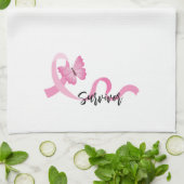 Serviette de cuisine pour la sensibilisation au ca (Plié)