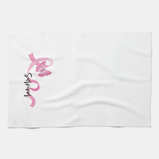 Serviette de cuisine pour la sensibilisation au ca (Horizontal)