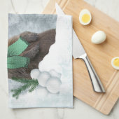 Serviette de cuisine pour le combat de snowball (Quart Plié)