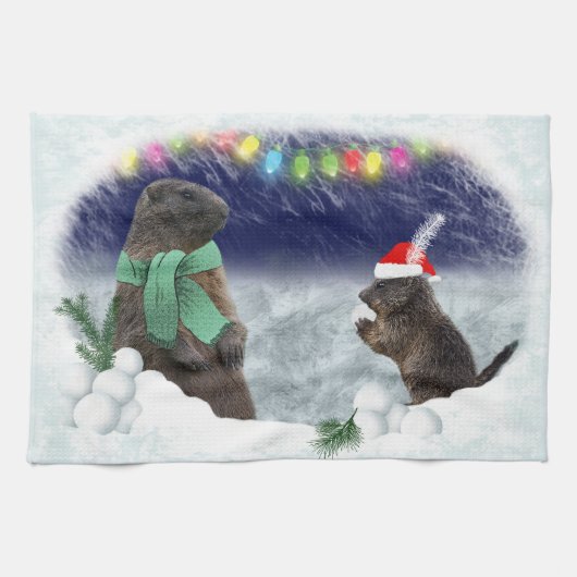 Serviette de cuisine pour le combat de snowball (Horizontal)