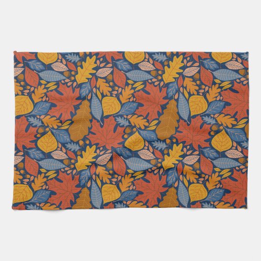 Serviette de cuisine pour le feuillage d'automne (Horizontal)