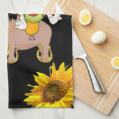 Serviette de cuisine pour le papillon de tournesol (Quart Plié)
