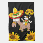 Serviette de cuisine pour le papillon de tournesol (Vertical)