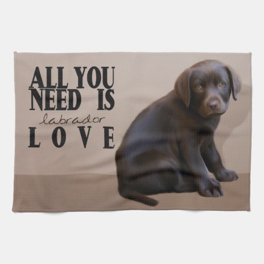 Serviette de cuisine pour marionnettes Labrador (Horizontal)