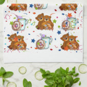 Serviette de cuisine pour ours en peluche (Plié)