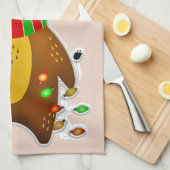 serviette de cuisine pour rennes de noël (Quart Plié)