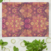 Serviette de cuisine pour voyage rose (Plié)
