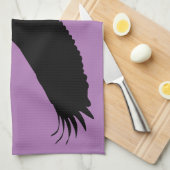 Serviette de cuisine pourpre avec Aigle volant Vot (Quart Plié)