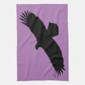 Serviette de cuisine pourpre avec Aigle volant Vot (Vertical)