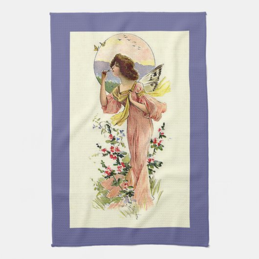 Serviette de cuisine pourpre de clair de lune (Vertical)