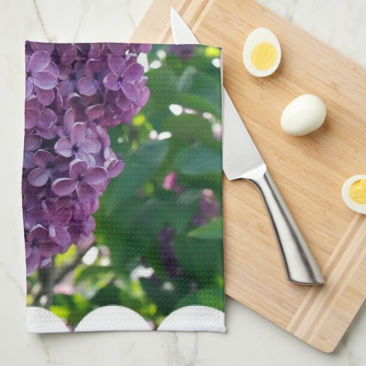 Serviette de cuisine pourpre de lilas (Quart Plié)