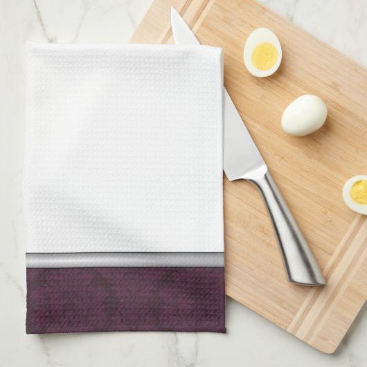 Serviette de cuisine pourpre foncée élégante de (Quart Plié)