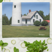 Serviette de cuisine Presque Isle Lighthouse (Plié)