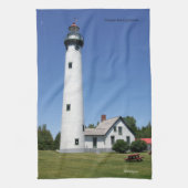 Serviette de cuisine Presque Isle Lighthouse (Vertical)