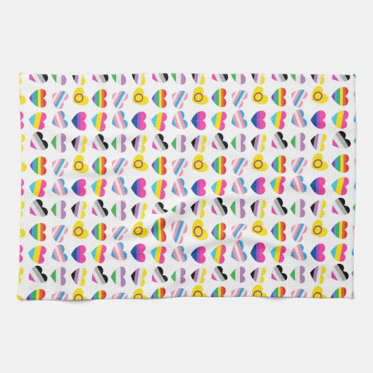 Serviette de cuisine Pride Hearts (Horizontal)
