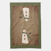 Serviette de cuisine primitive Snowman (Vertical)