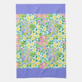 Serviette de cuisine, Primroses de printemps, Bleu (Vertical)
