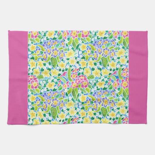Serviette De Cuisine, Primroses Printemps, Joli Ro (Horizontal)