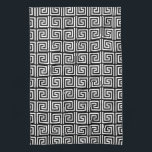 Serviette de cuisine principale grecque noire et<br><div class="desc">C'est une jolie serviette qui a un motif principal du grec ancien noir et blanc.</div>