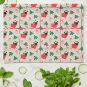 Serviette de cuisine Puggy Christmas (Plié)