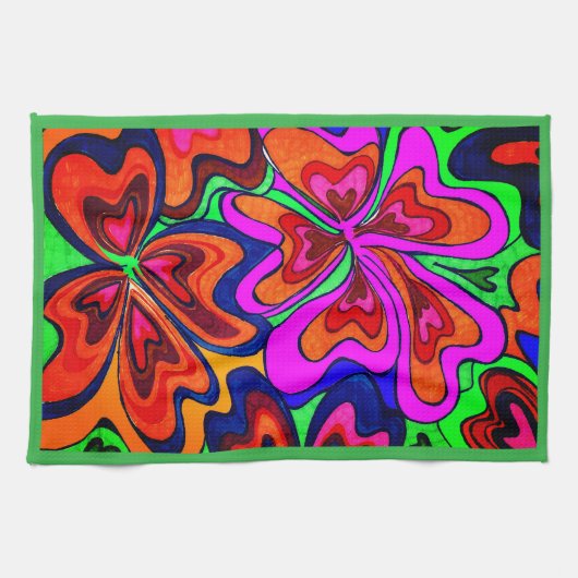 SERVIETTE DE CUISINE "PUISSANCE DE FLEURS" (Horizontal)