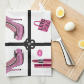 serviette de cuisine queen rose (Quart Plié)