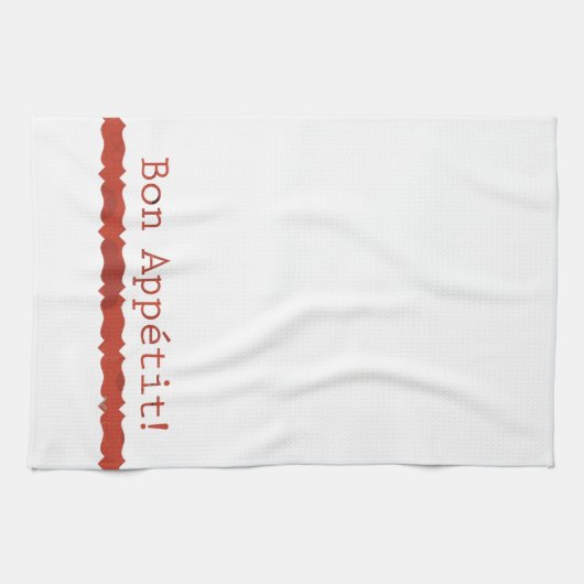 Serviette de cuisine Red Bon Appétit (Horizontal)
