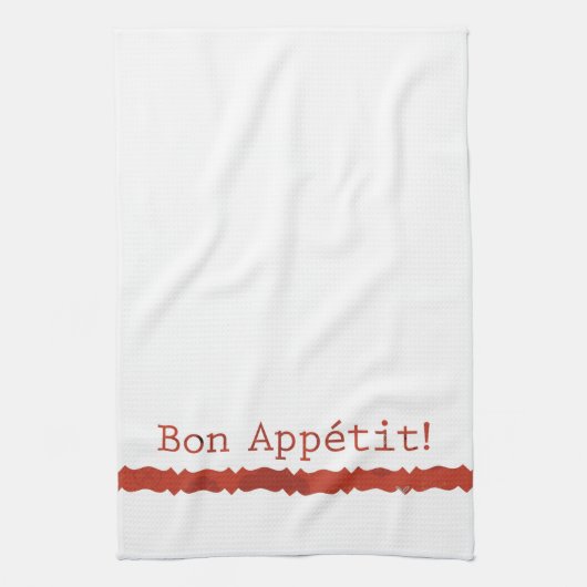 Serviette de cuisine Red Bon Appétit (Vertical)