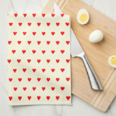 Serviette de cuisine Red Hearts (Quart Plié)