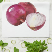 Serviette de cuisine 'Red Onions' (Plié)