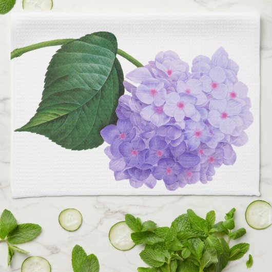Serviette de cuisine Redoute Purple Hydrangea Fleu (Plié)