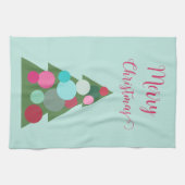 Serviette de cuisine rétro Arbre de Noël (Horizontal)